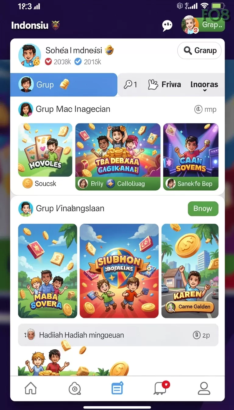 Galeri pratinjau visual fo8 build APK resmi terbaru